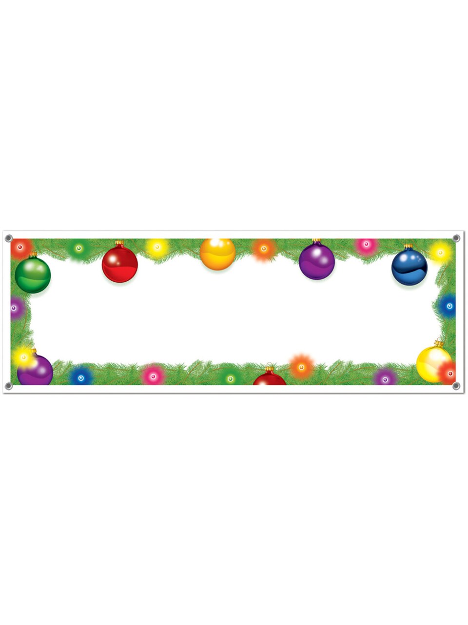 5' x 21" Blank Holidays Festive Christmas Sign Banner Decoration